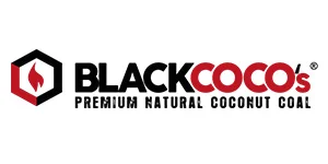 Das Logo der Marke Black Coco für Shisha Zubehör und Shisha Kohle in Rot und Schwarz