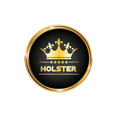 Das Logo der Shisha Marke Holster in Gold und Schwarz