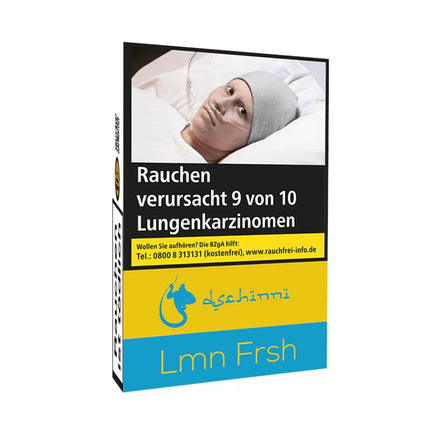 Eine 25g Schachtel von der Shisha Tabak Sorte Lemon Fresh des Herstellers Dschinni