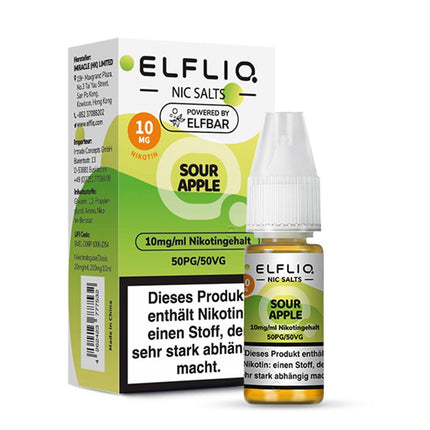 Elfbar ElfLIQ 10ml - Sour Apple 10mg