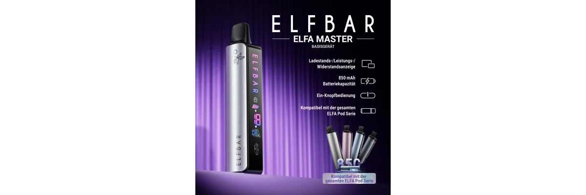 ELFA Master Basisgerät – Wiederaufladbares Pod-System von ELFBAR - ELFA Master Basisgerät – Wiederaufladbares Pod-System von ELFBAR