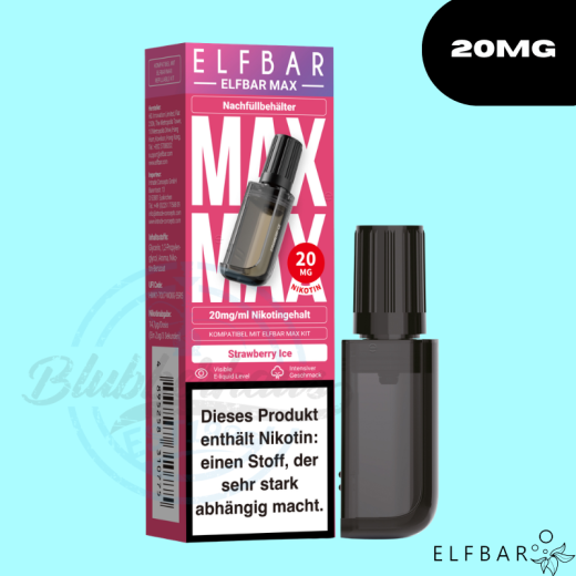 elfbar max strawberry ice pod kaufen bei 7,99 € Soda Disposable vape Material:Blueberry Elf Bar 600 -