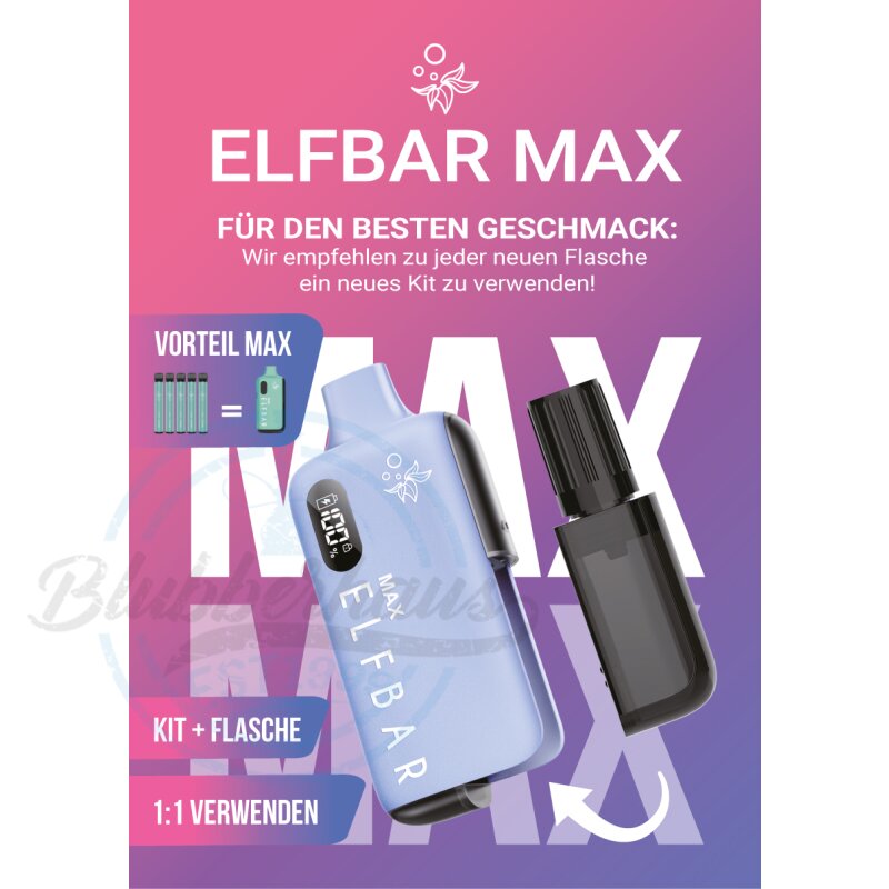 elfbar max kit Elfbar Geschmack Elfbar Max 6000 Pods - Blackberry Ice | 20mg