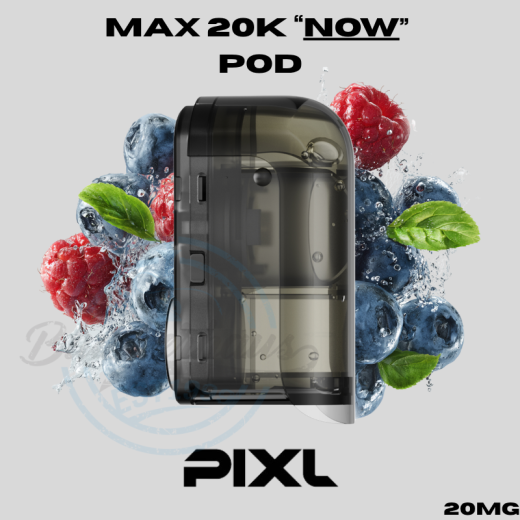 PIXL MAX 20K "NOW" 20mg - POD (Refill Container) - Blueberry Sour Razz