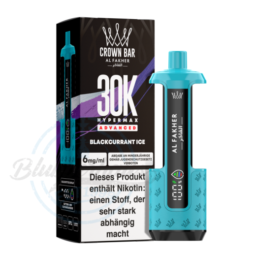 Al Fakher Crown Bar 30K Hypermax Advanced Basisgerät - Blackcurrant Ice