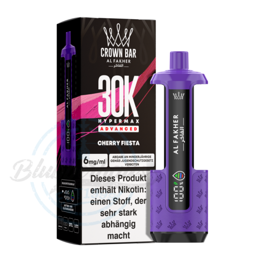 Al Fakher Crown Bar 30K Hypermax Advanced Basisgerät - Cherry Fiesta