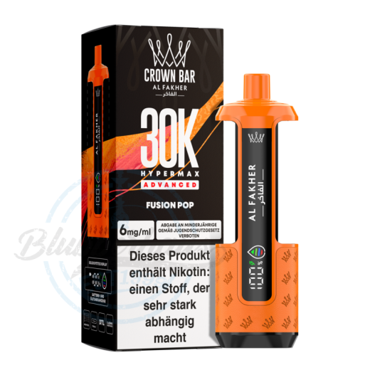 Al Fakher Crown Bar 30K Hypermax Advanced Basisgerät - Fusion Pop