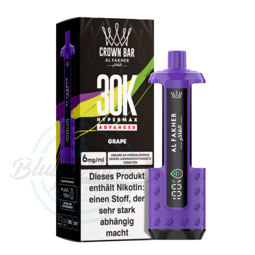 Al Fakher Crown Bar 30K Hypermax Advanced Basisgerät - Grape
