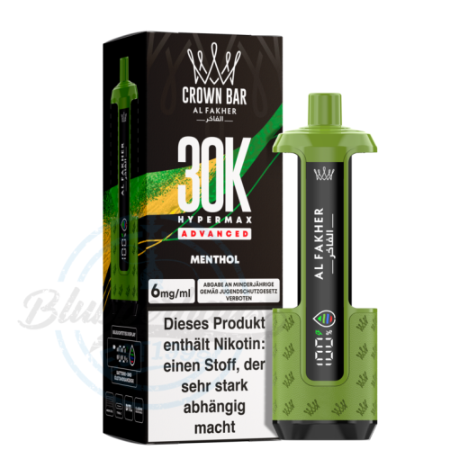 Al Fakher Crown Bar 30K Hypermax Advanced Basisgerät - Menthol