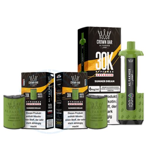 Al Fakher Crown Bar 30K Hypermax Advanced KIT SPARSET - Summer Dream