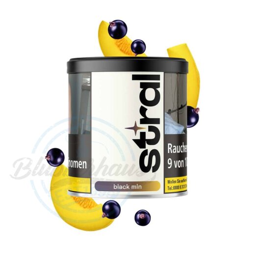 Stral Shisha Tabak 200g - Black Mln