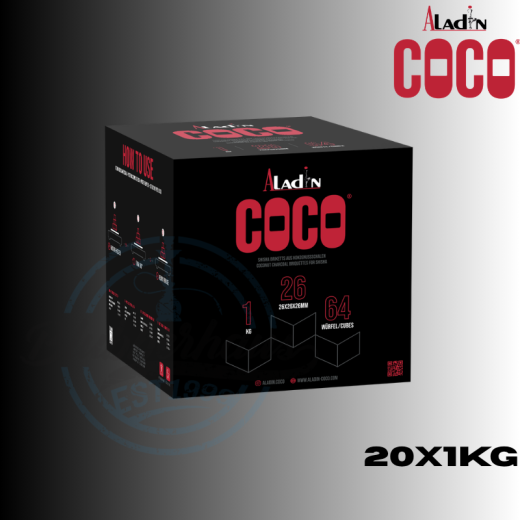 Aladin Coco Shisha Kohle 26mm - 20KG