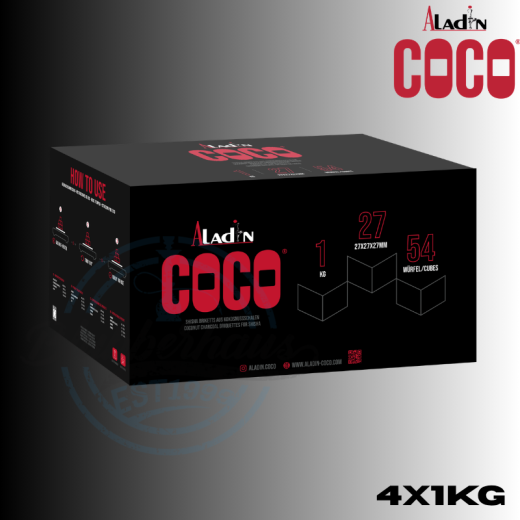Aladin Coco Shisha Kohle 27mm - 4KG