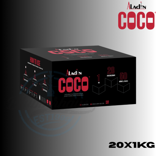 Aladin Coco Shisha Kohle 28mm - 20KG
