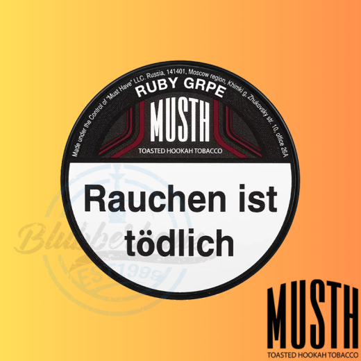MustH Shisha Tabak 125g - RUBY GRPE