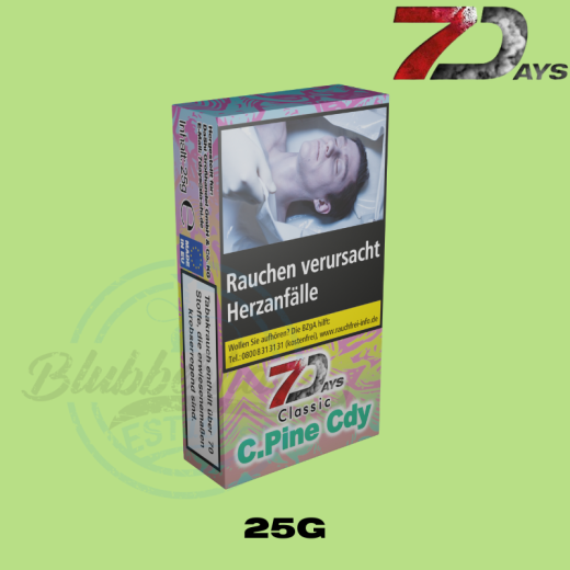 7 DAYS Shisha Tabak 25g - Cold Pine Candy