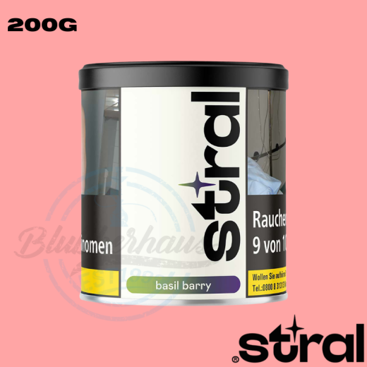 Stral Shisha Tabak 200g - Basil Barry