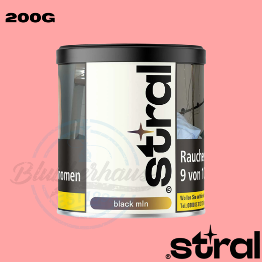 Stral Shisha Tabak 200g - Black Mln