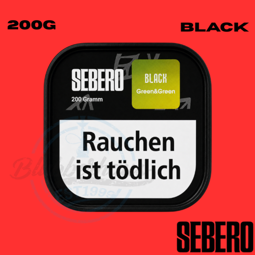Sebero BLACK Shisha Tabak 200g - Green&Green