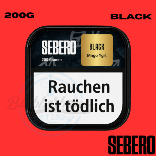 Sebero BLACK Shisha Tabak 200g - Mngo Ygrt