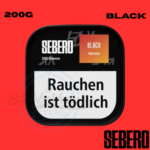 Sebero BLACK Shisha Tabak 200g - Wtrmln