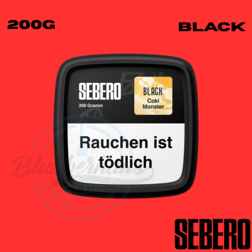 Sebero BLACK Shisha Tabak 200g - Coki Monster