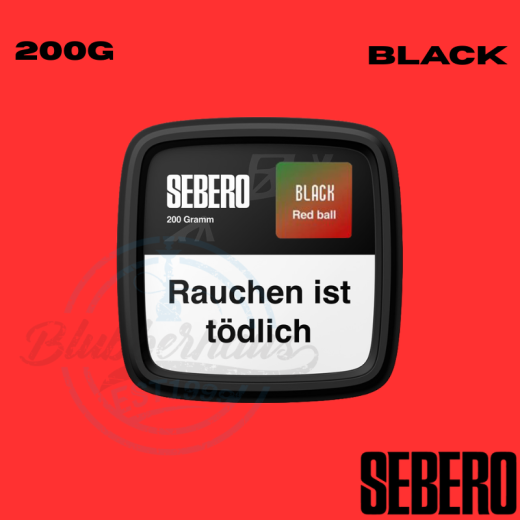 Sebero BLACK Shisha Tabak 200g - Red Ball