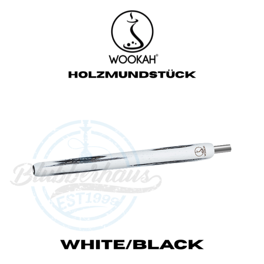 Wookah Shisha Holzmundstück - White/Black