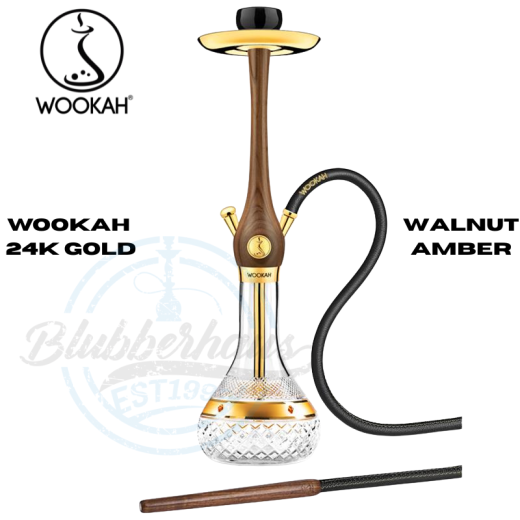 Wookah Shisha 24K Gold - Walnut Amber