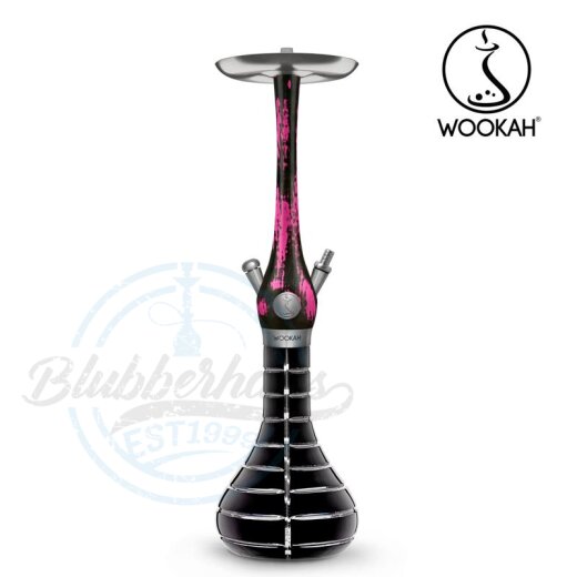 Wookah Shisha Black/Pink - Striped Black