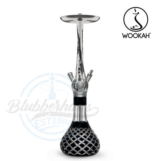Wookah Shisha White/Black - Check Black