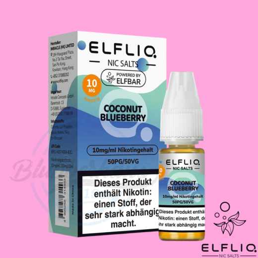 ELFBAR ELFLIQ LIQUID 10mg - Coconut Blueberry
