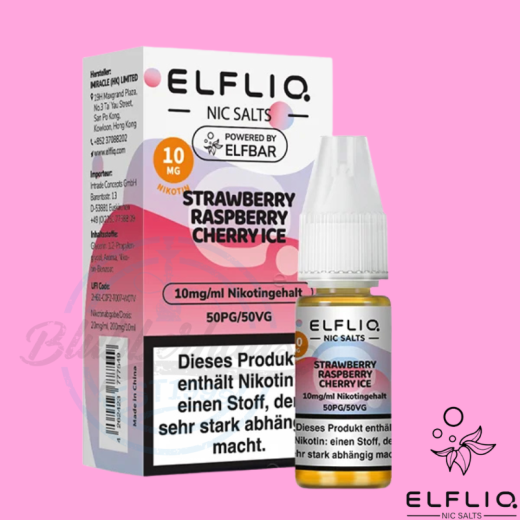 ELFBAR ELFLIQ LIQUID 10mg - Strawberry Raspberry Cherry Ice