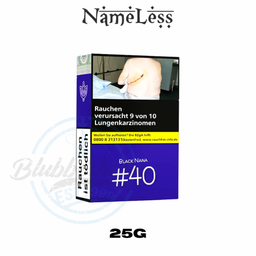 Nameless Shisha Tabak 25g - Black Nana