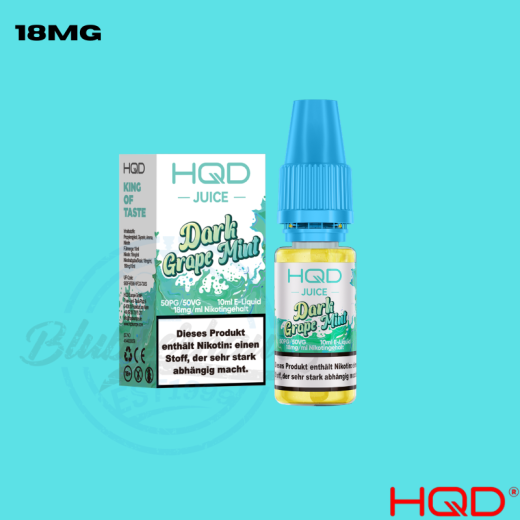 HQD Juice Liquid 18mg - Dark Grape Mint