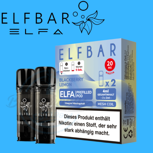 ELFBAR ELFA PODS 20mg - Blackberry Lemon