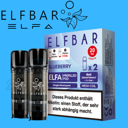 ELFBAR ELFA PODS 20mg - Blueberry