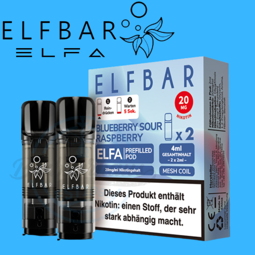 ELFBAR ELFA PODS 20mg - Blueberry Sour Raspberry