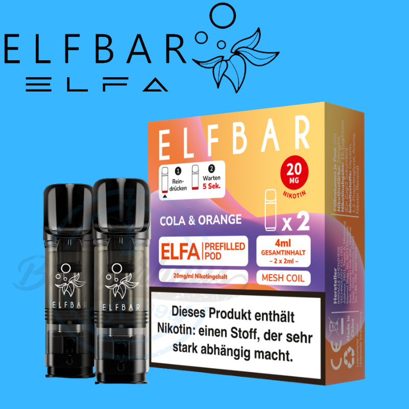elfbar pods cola orange Elfa Pod günstig kaufen 7,99 € elf bar elfa pods nachfüllen ElfBar Elfa Funktioniert Nicht: Style_Beginner Vape Kits Stength:20mg