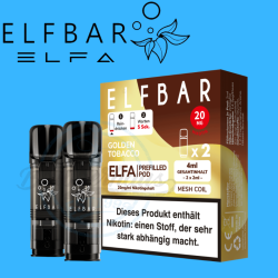 ELFBAR ELFA PODS 20mg - Golden Tobacco