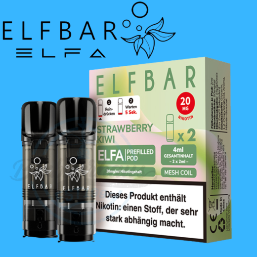 ELFBAR ELFA PODS 20mg - Strawberry Kiwi
