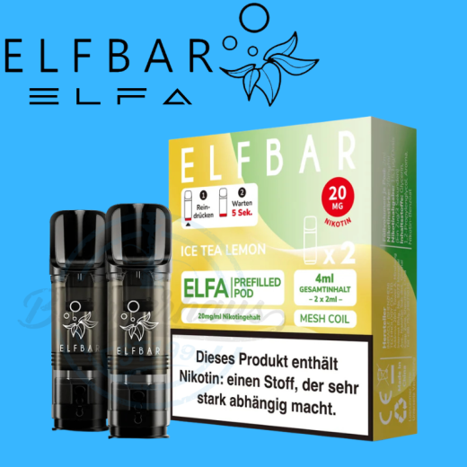ELFBAR ELFA PODS 20mg - Ice Tea Lemon