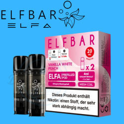 ELFBAR ELFA PODS 20mg - Vanilla White Peach
