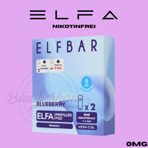 ELFBAR ELFA PODS Nikotinfrei 0mg - Blueberry