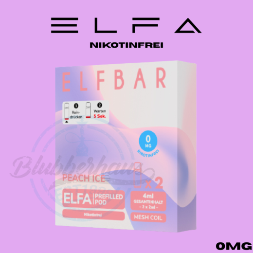 ELFBAR ELFA PODS Nikotinfrei 0mg - Peach Ice