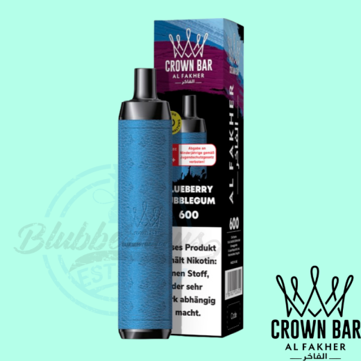 Al Fakher Crown Bar 600 Einweg Vape - Blueberry Bubblegum