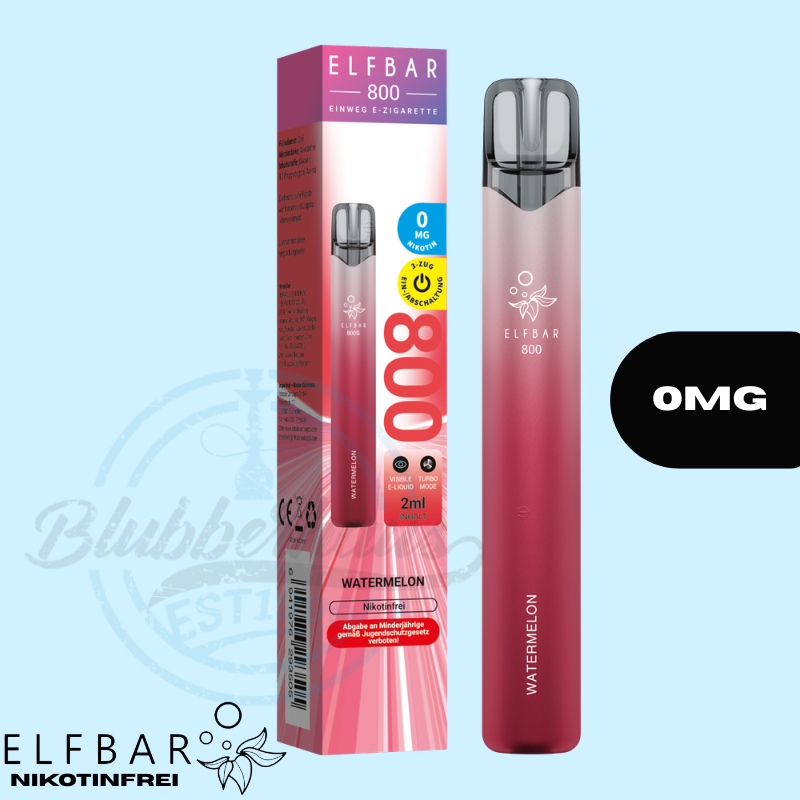 elfbar nikotinfrei schwanger 800 Watermelon kaufen bei 5,99 € elfbar ohne nikotin ELFBAR Tobacco | 2er Fruits rouges Farbe:Master Black Night