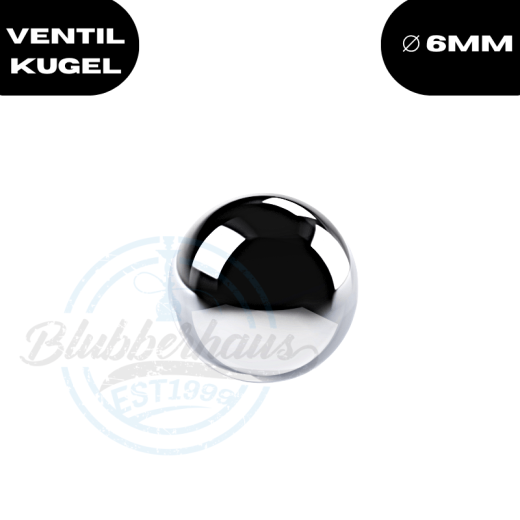 Ventilkugel Edelstahl - 6mm