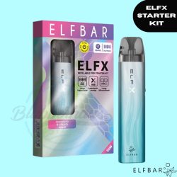 ELFBAR ELFX Refillable Pod Starter Kit - Silver Blue