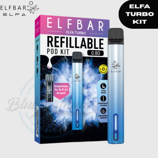 ELFBAR ELFA Turbo - Aurora Cyan - Refillable POD Kit